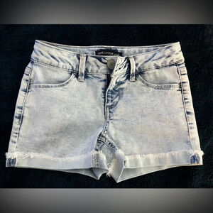 Vanilla Star Acid Wash Girls Denim Shorts